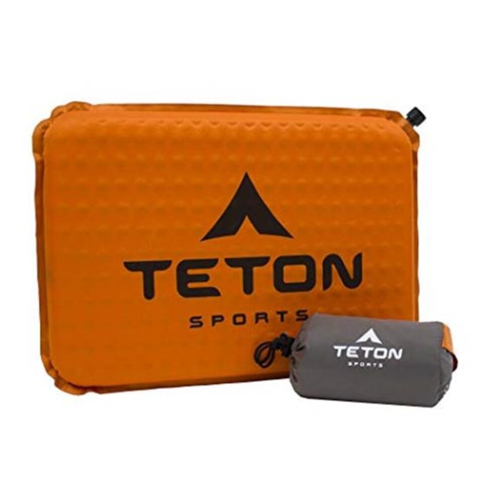 Inflatable Stadium Seat Cushion Camping Hiking Bleacher Chair Pad Orange